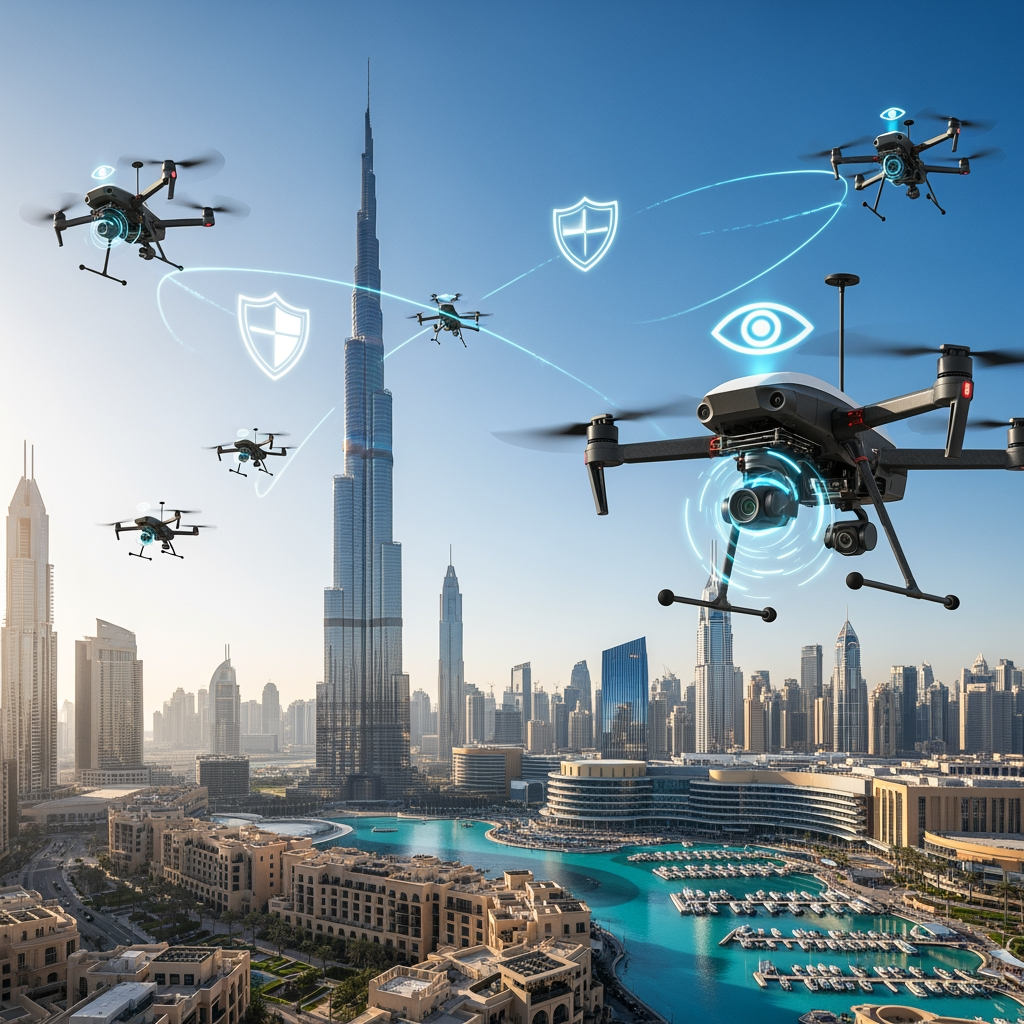Illustration for: Dubai Uses Drones to Enhance Fire Safety