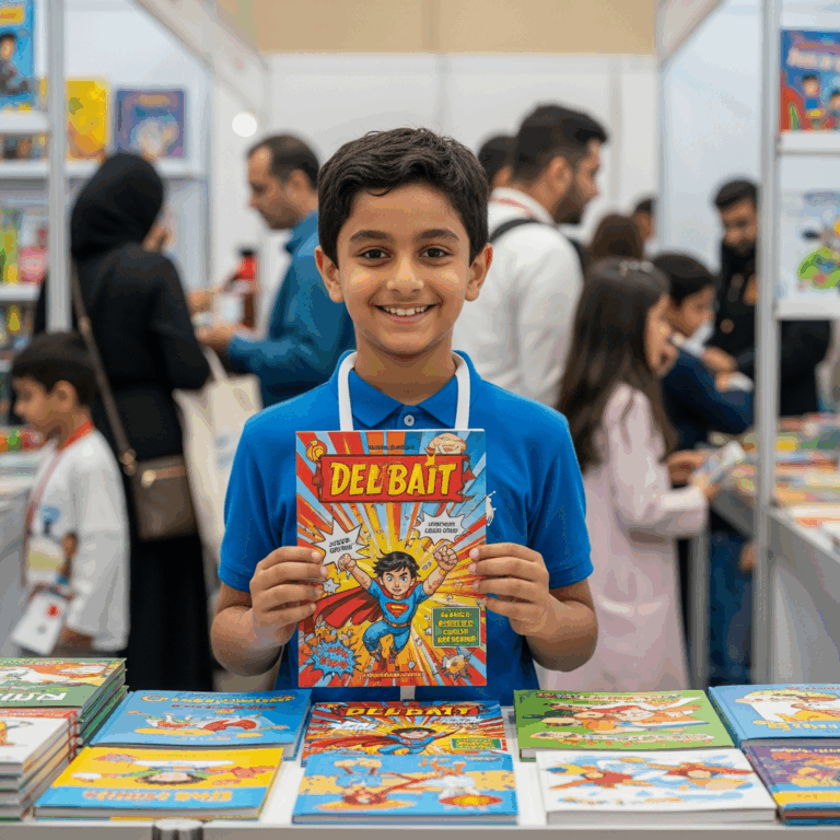 Illustration for: 11-Year-Old Debuts Comic at Sharjah Book Fair