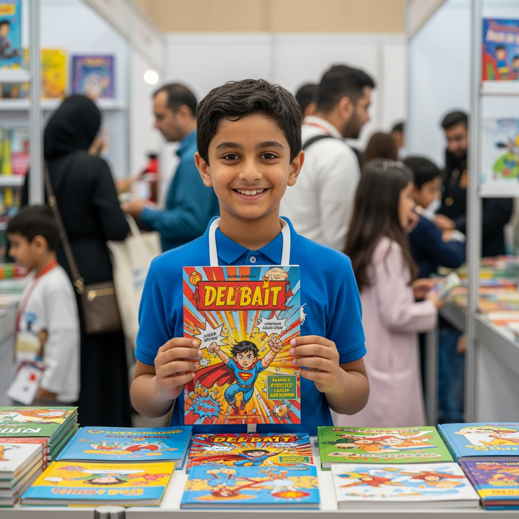 Illustration for: 11-Year-Old Debuts Comic at Sharjah Book Fair