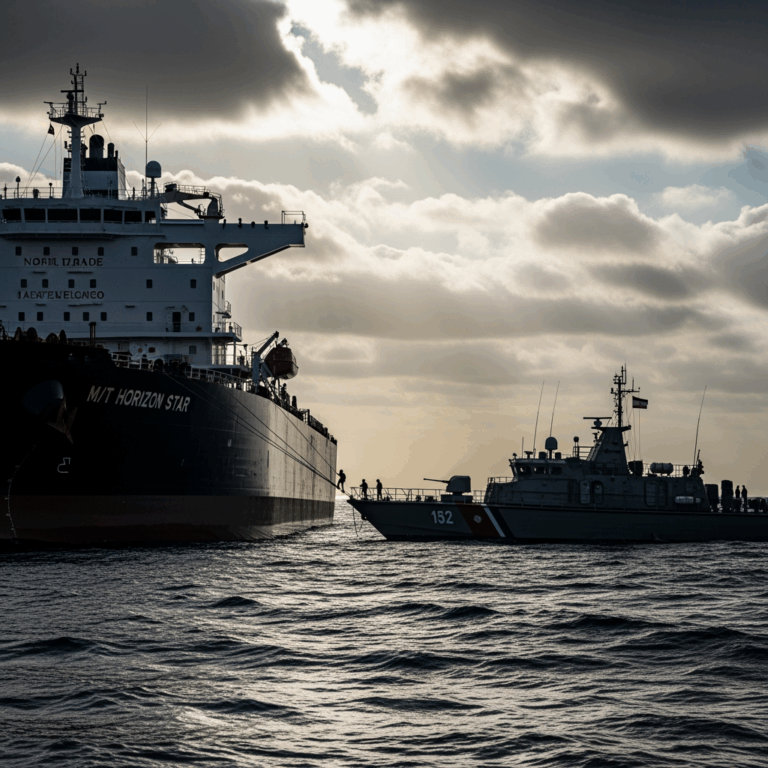 Illustration for: Iran Seizes Tanker for Unauthorized Cargo
