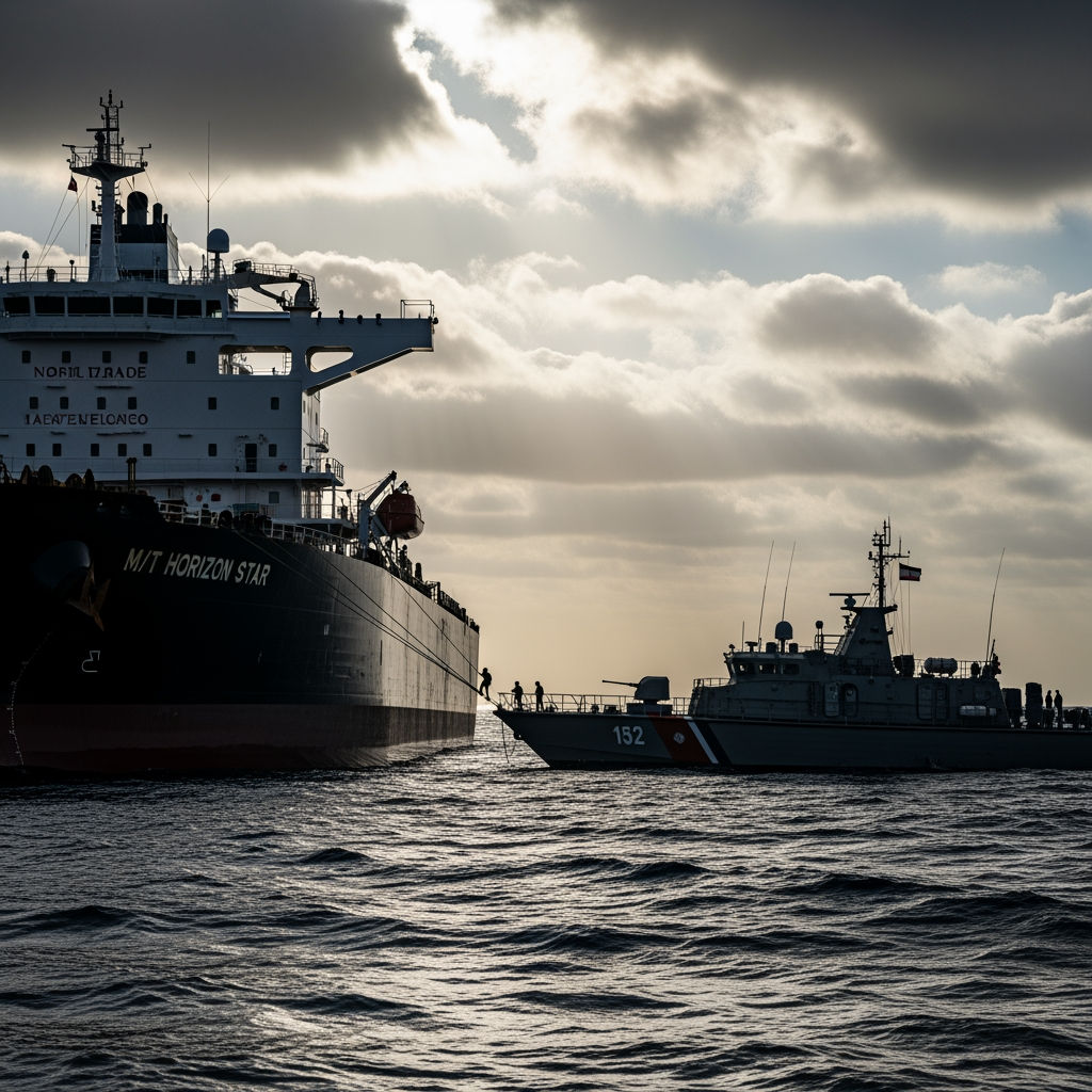 Illustration for: Iran Seizes Tanker for Unauthorized Cargo