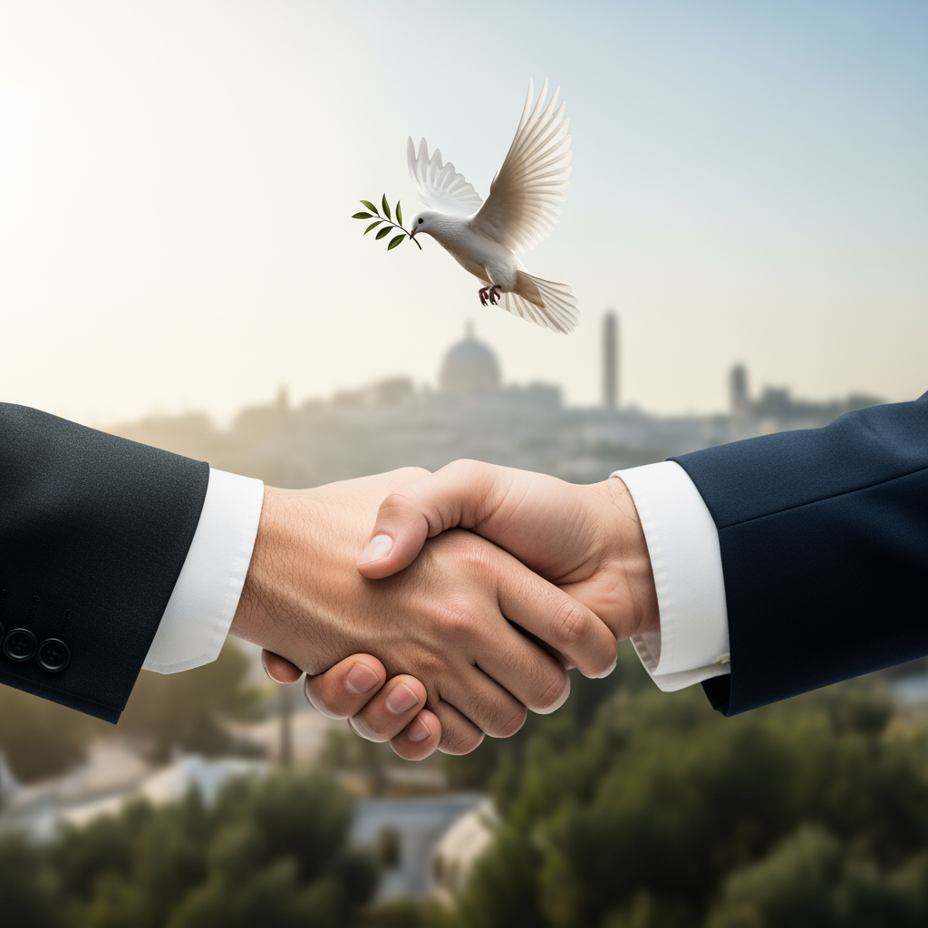 Illustration for: Israel and Hamas Reach Peace Agreement