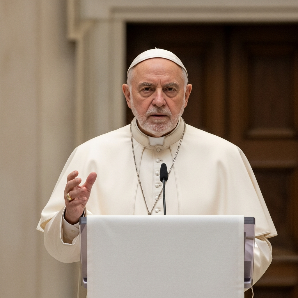 Illustration for: Pope Leo XIV Advocates for Two-State Solution