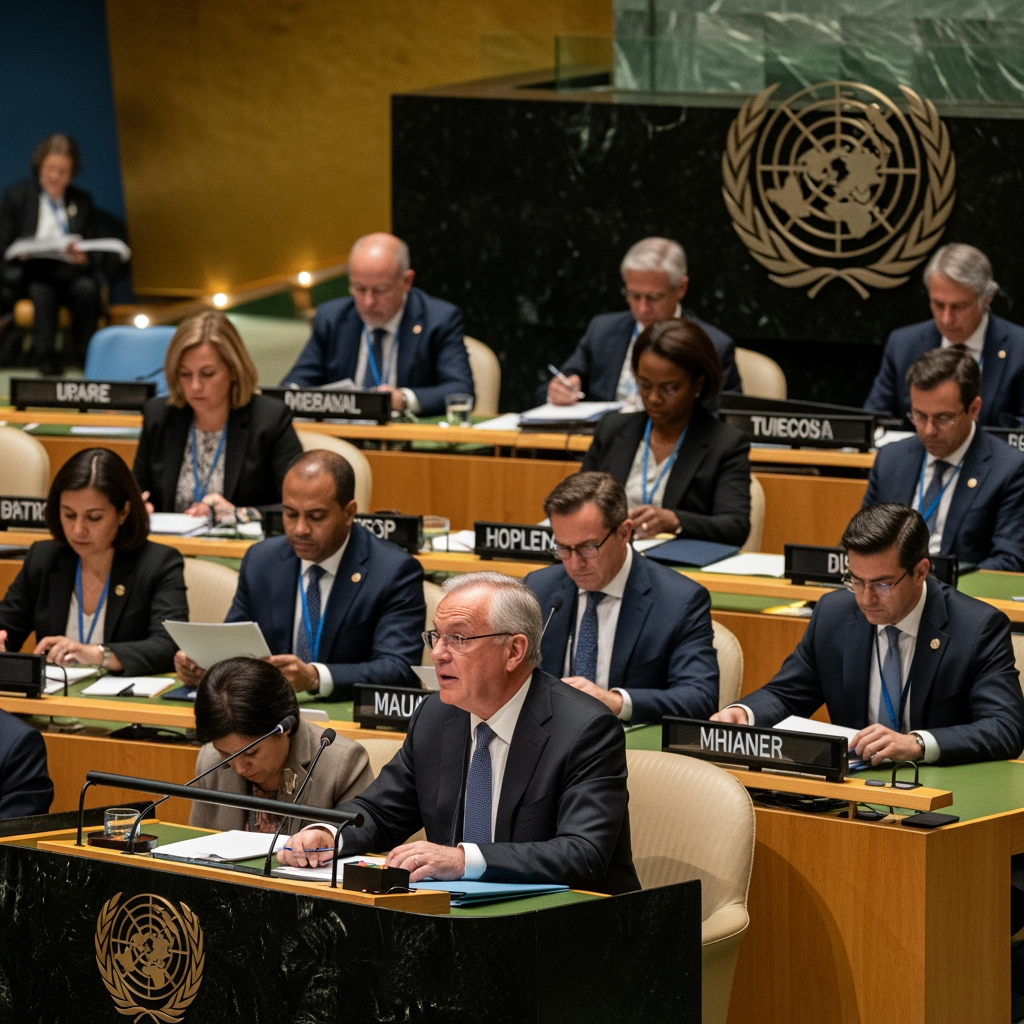 Illustration for: UN to Debate US Gaza Peace Resolution