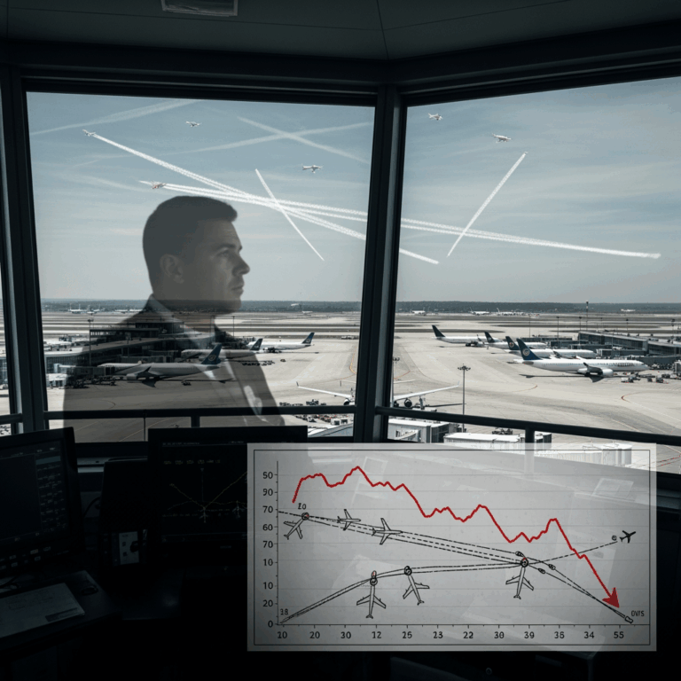 Illustration for: FAA Reduces Flights Amid Air Traffic Control Concerns
