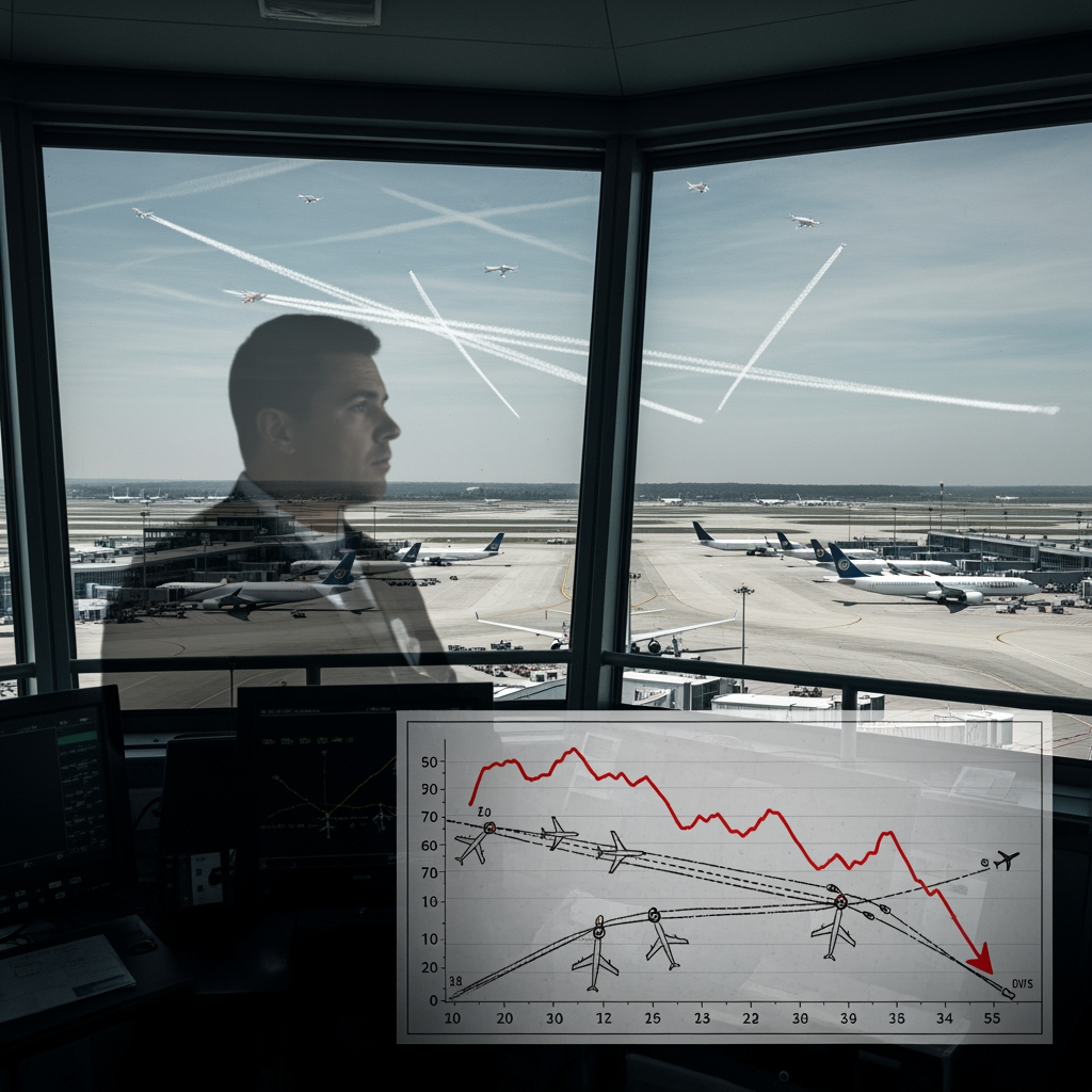 Illustration for: FAA Reduces Flights Amid Air Traffic Control Concerns