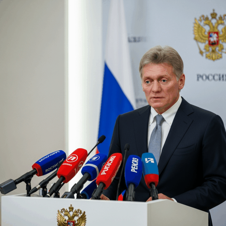 Illustration for: Peskov Discusses Ukraine, Putin's Diplomatic Efforts