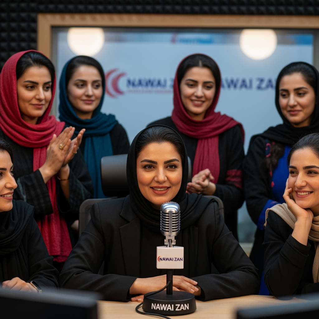 Illustration for: Women's Radio Station 'Nawai Zan' Launches in Herat