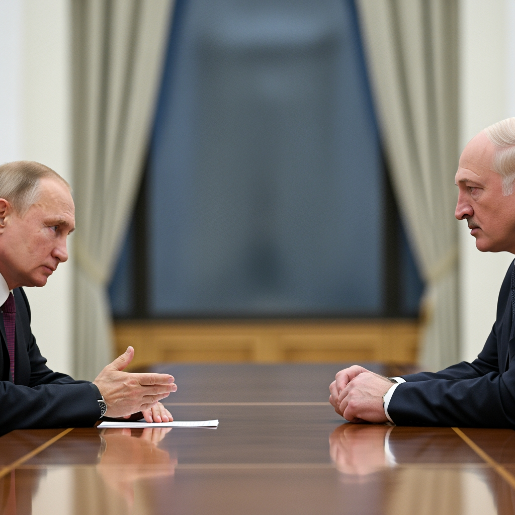 Illustration for: Putin and Lukashenko Discuss Future Meetings