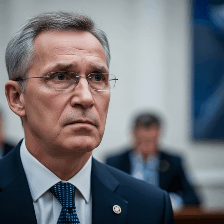 Illustration for: Stoltenberg on Trump's NATO Exit Consideration