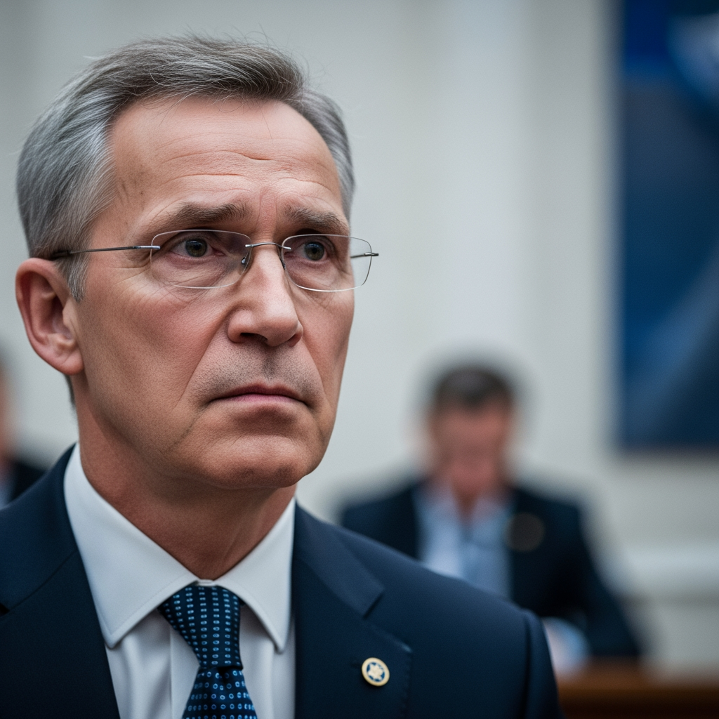 Illustration for: Stoltenberg on Trump's NATO Exit Consideration
