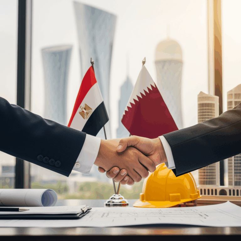 Illustration for: Egypt-Qatar Development Deal Enhances Relations