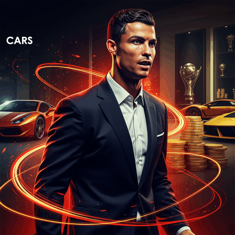 Illustration for: Cristiano Ronaldo: Cars, Wealth, and Passion