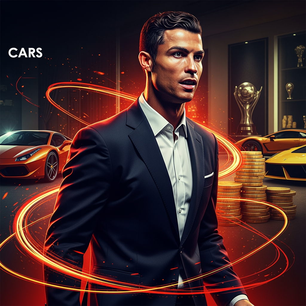 Illustration for: Cristiano Ronaldo: Cars, Wealth, and Passion