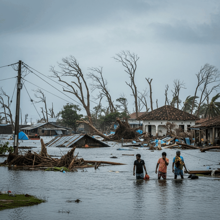 Illustration for: Cyclone Ditwah Devastates Sri Lanka