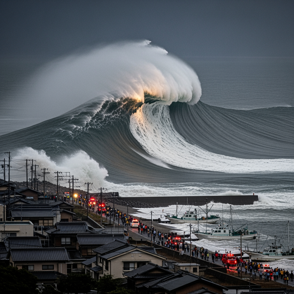 Illustration for: Japan Issues Tsunami Advisory After 6.7 Quake