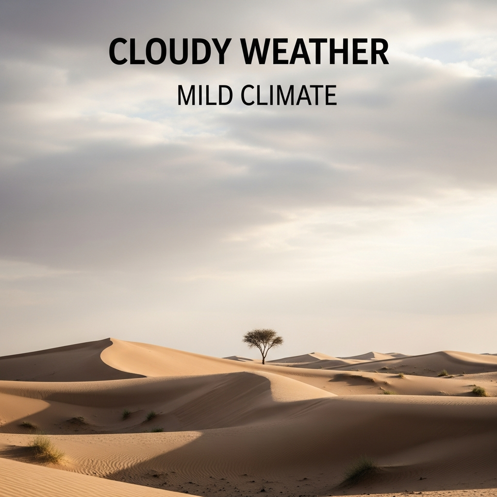 Illustration for: UAE Weather: Cloudy Skies and Mild Climate Forecast