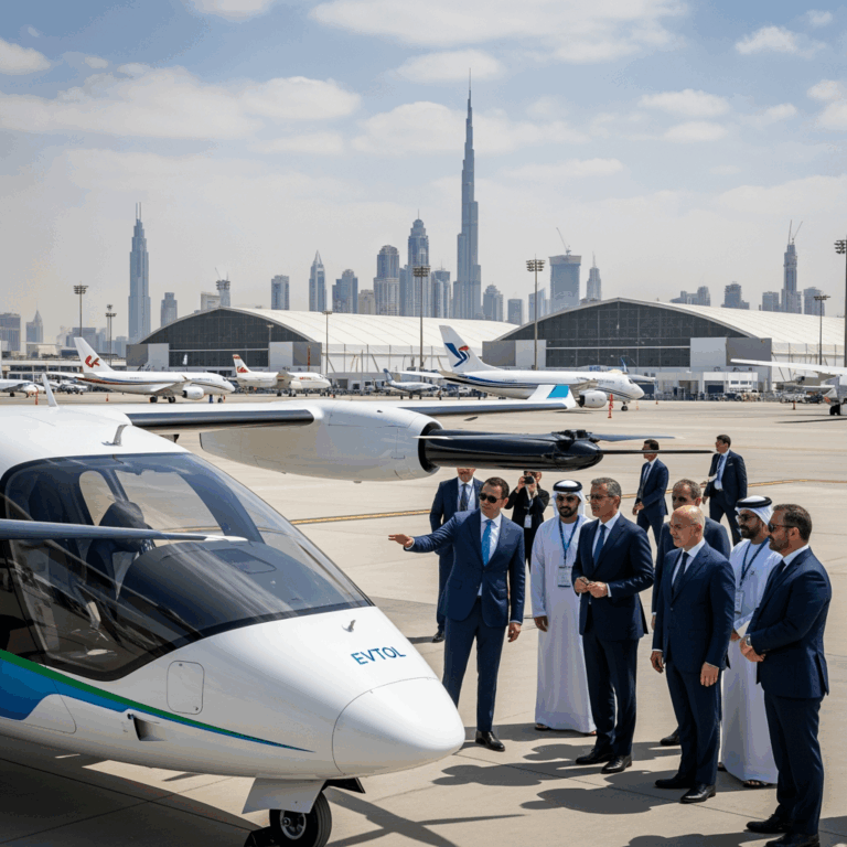 Illustration for: Dubai Airshow 2025: Electric Air Taxis Debut