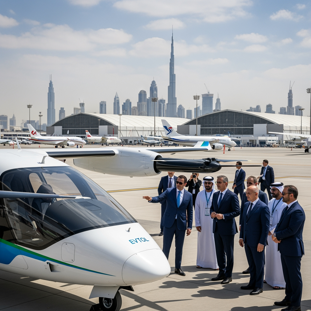 Illustration for: Dubai Airshow 2025: Electric Air Taxis Debut