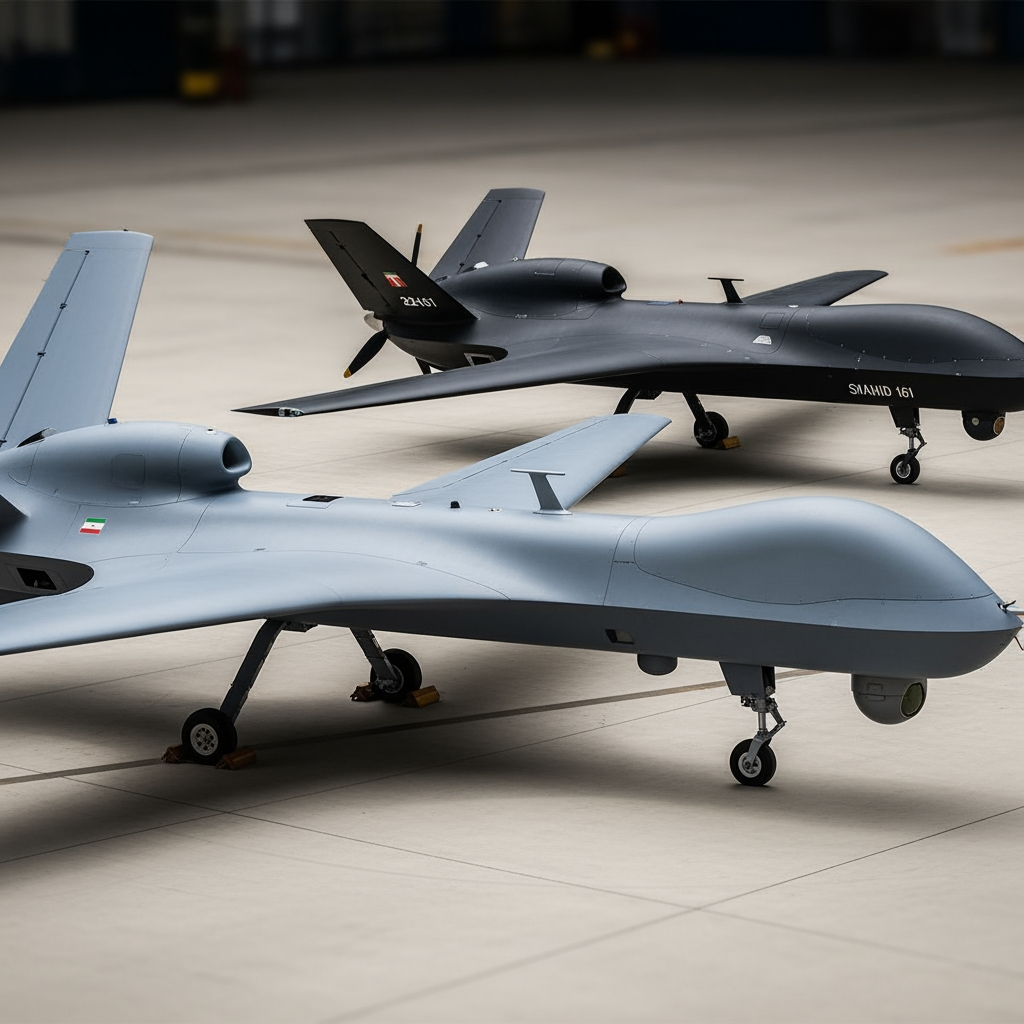 Illustration for: Iran Reveals Advanced Drones Simorgh and Shahid 161