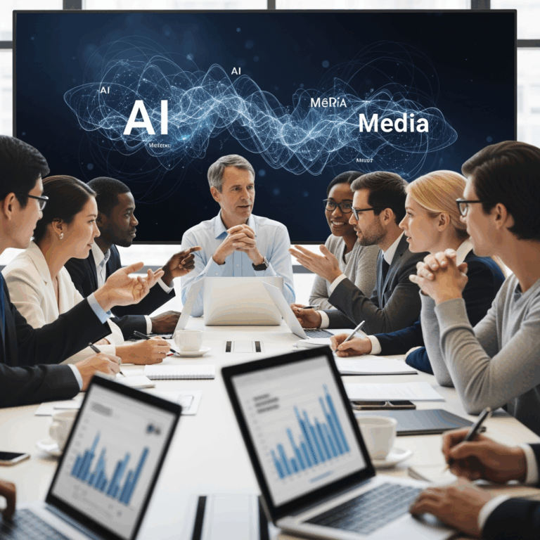 Illustration for: Forum Discusses Media Changes in AI Era