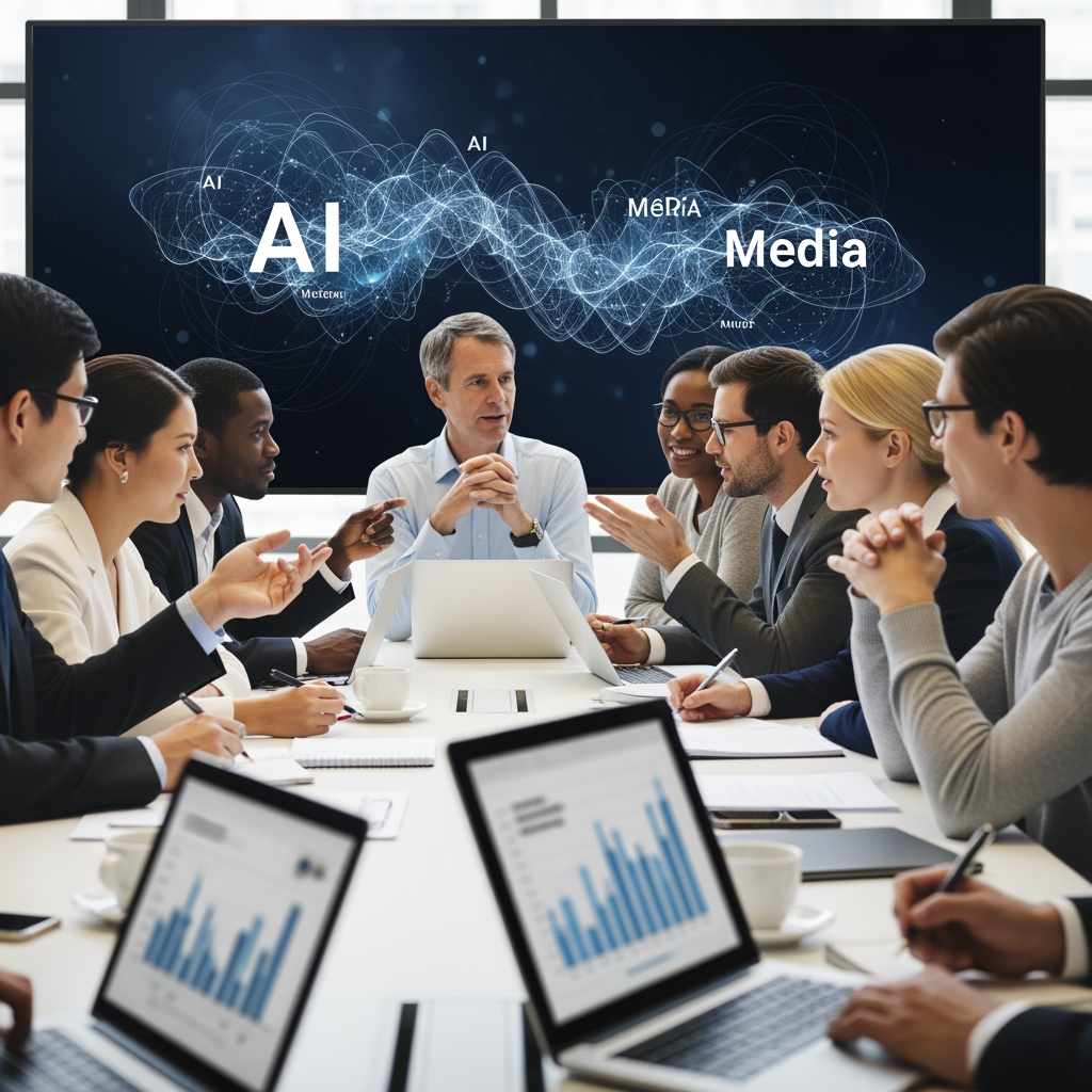 Illustration for: Forum Discusses Media Changes in AI Era