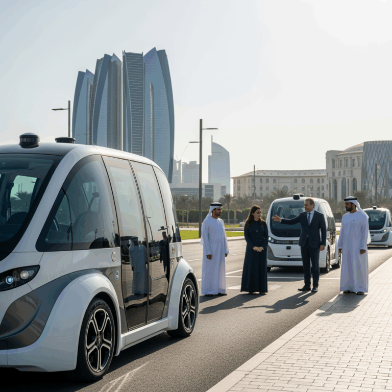 Illustration for: Abu Dhabi Launches Driverless Vehicle Operations