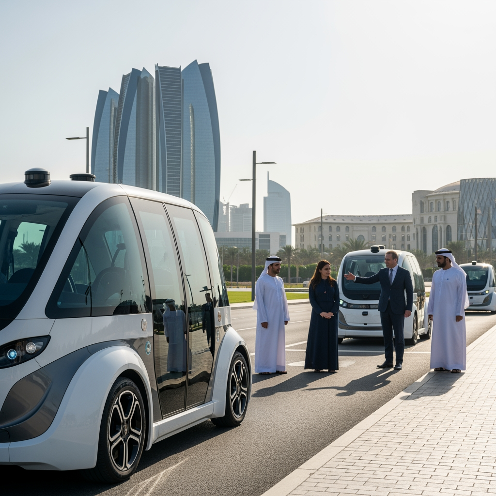 Illustration for: Abu Dhabi Launches Driverless Vehicle Operations