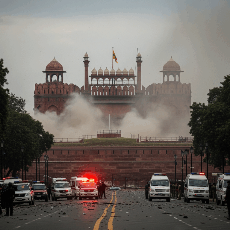 Illustration for: Delhi Red Fort Blast: Terror Attack Suspected