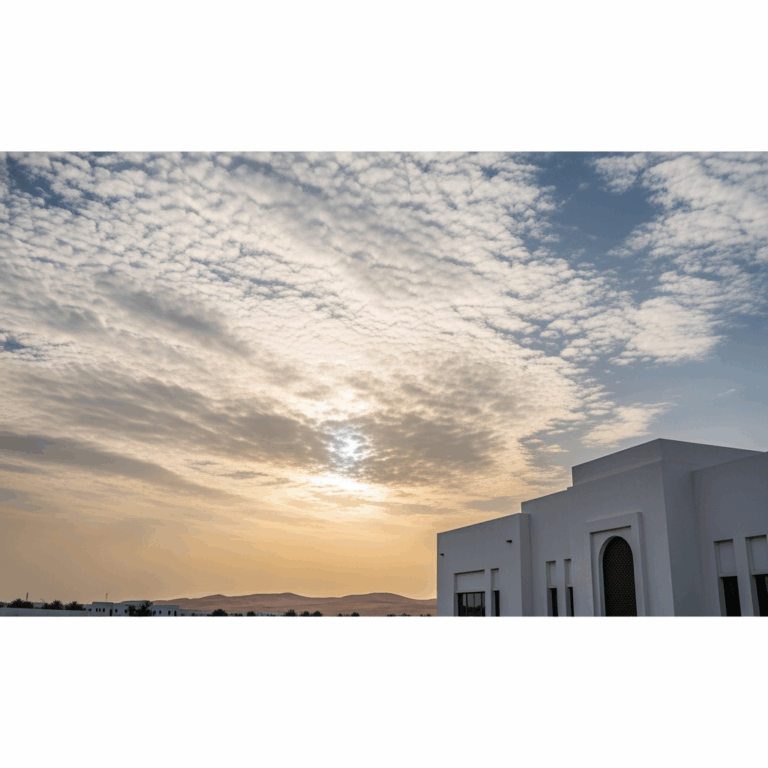 Illustration for: UAE Weather: Partly Cloudy with Mild Temperatures