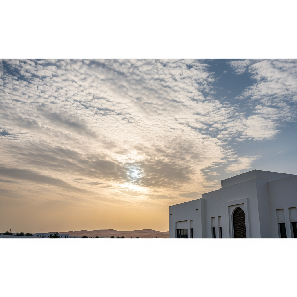 Illustration for: UAE Weather: Partly Cloudy with Mild Temperatures