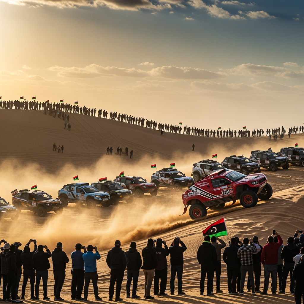 Illustration for: Libyan Desert Rally Unites Thousands