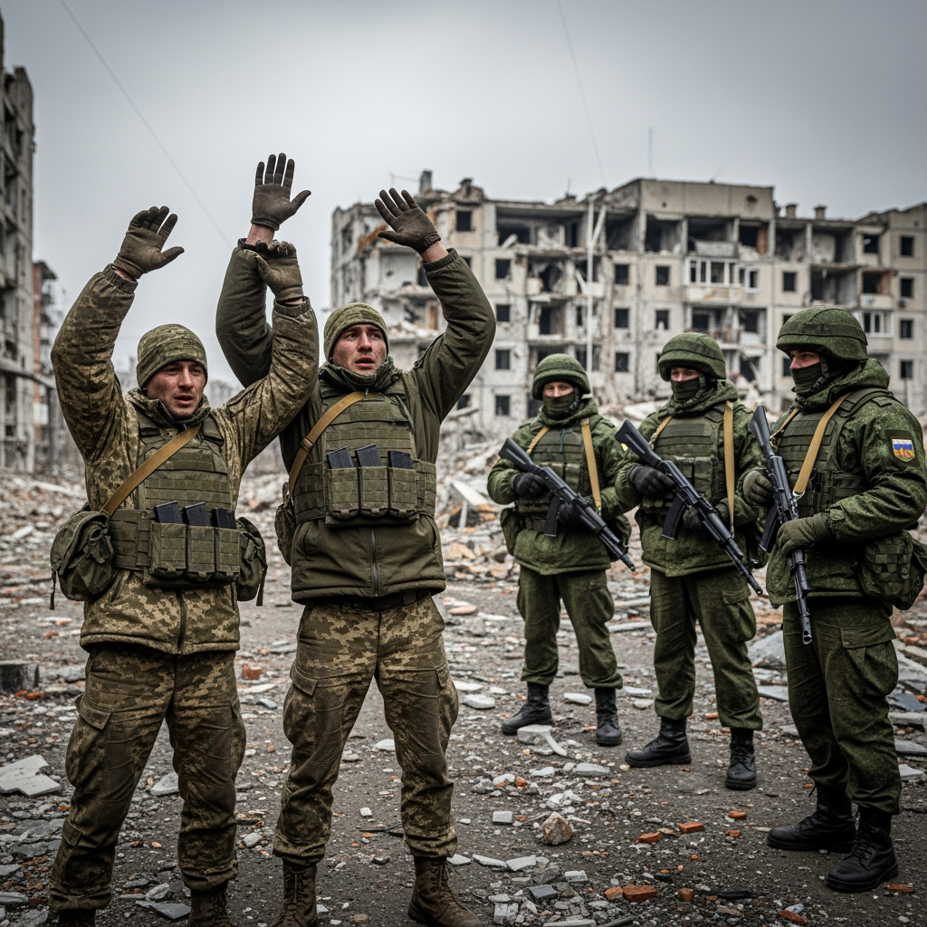 Illustration for: Russian Forces Capture Ukrainian Soldiers