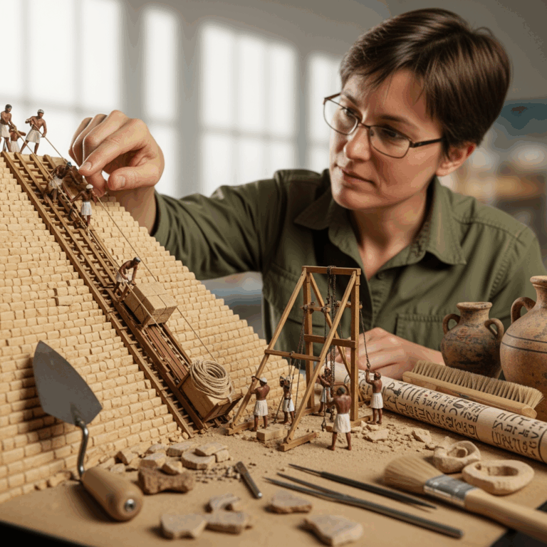 Illustration for: Debunking Claims on Pyramid Construction
