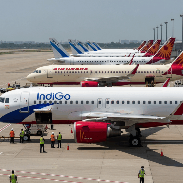 Illustration for: India Grounds Airbus A320 Fleet for Safety Upgrades