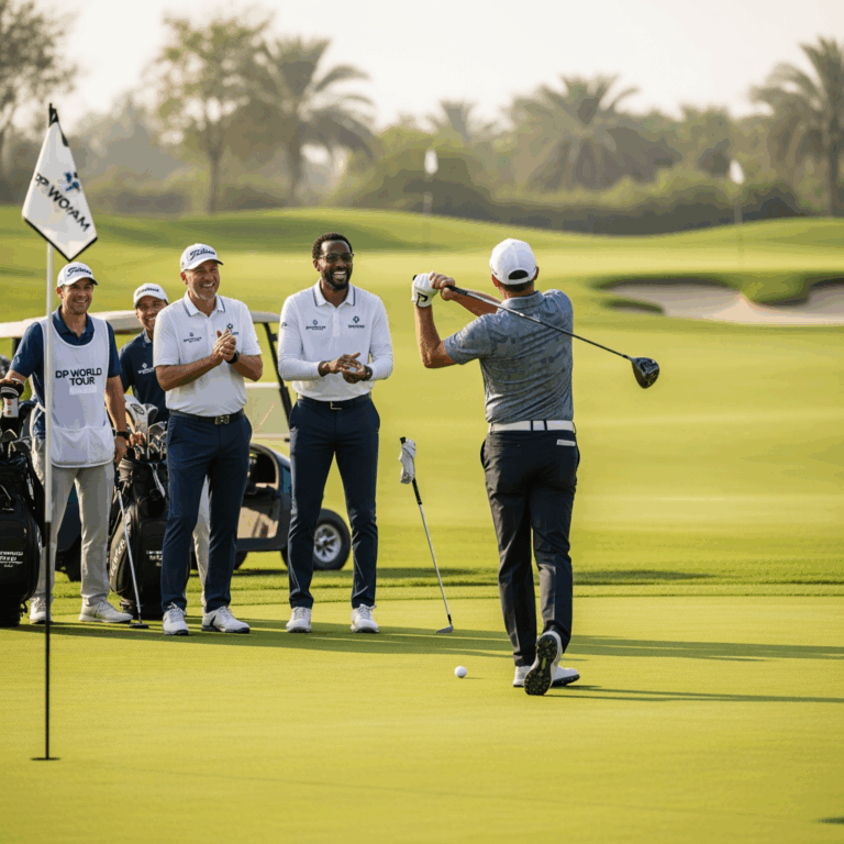 Illustration for: Sports Legends Shine at DP World Tour Pro-Am