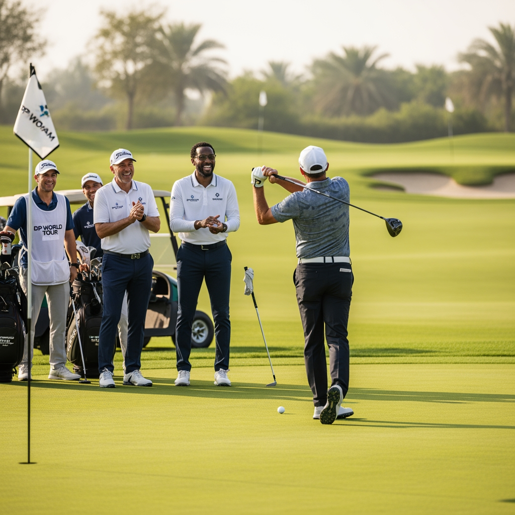 Illustration for: Sports Legends Shine at DP World Tour Pro-Am