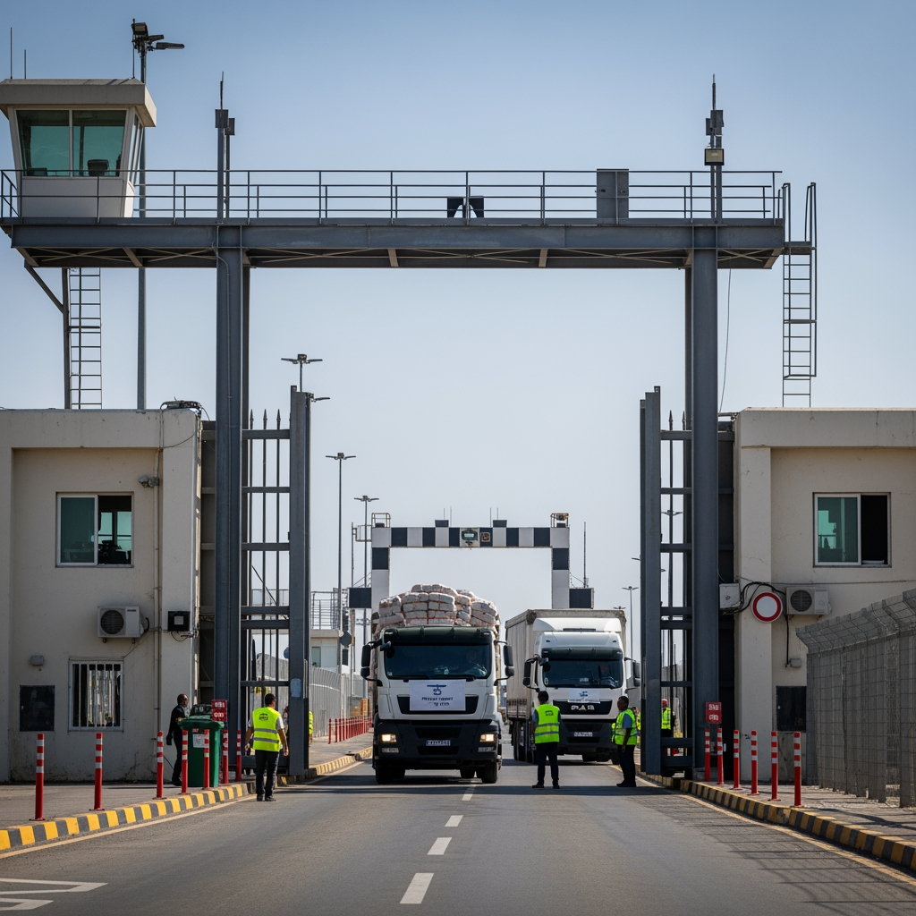 Illustration for: Israel Opens Key Gaza Crossing for Humanitarian Aid