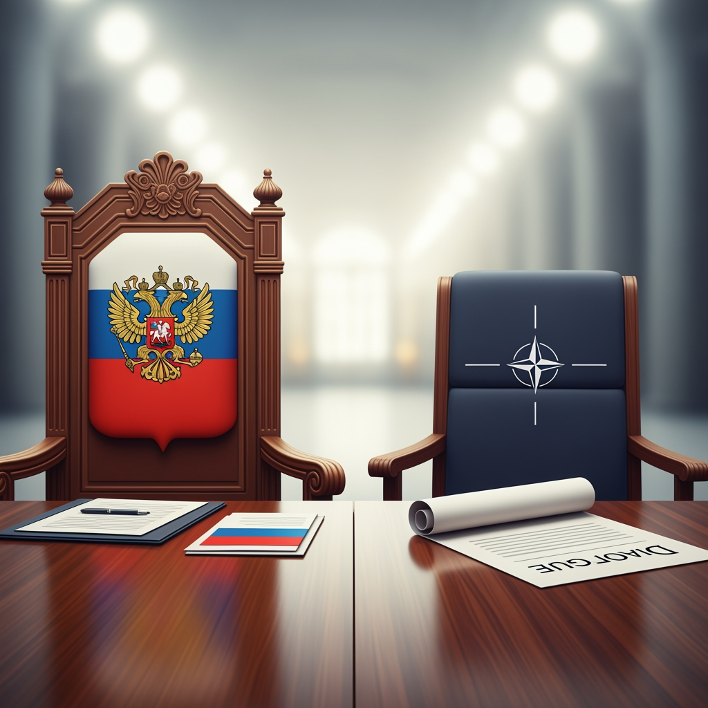 Illustration for: Russia's Call for Equal Dialogue with NATO