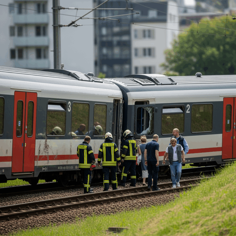 Illustration for: Train Collision Causes Minor Injuries