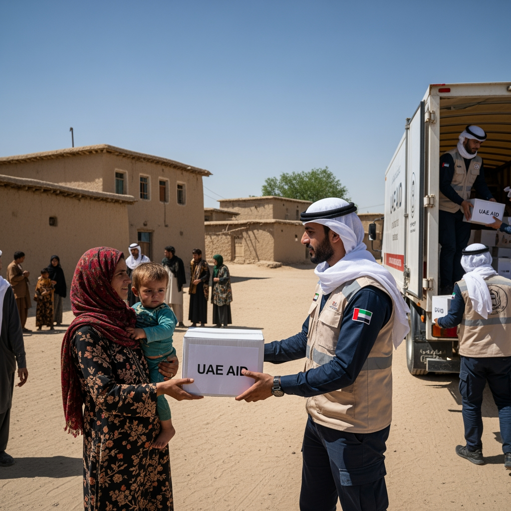 Illustration for: UAE Boosts Aid to Afghan Earthquake Victims