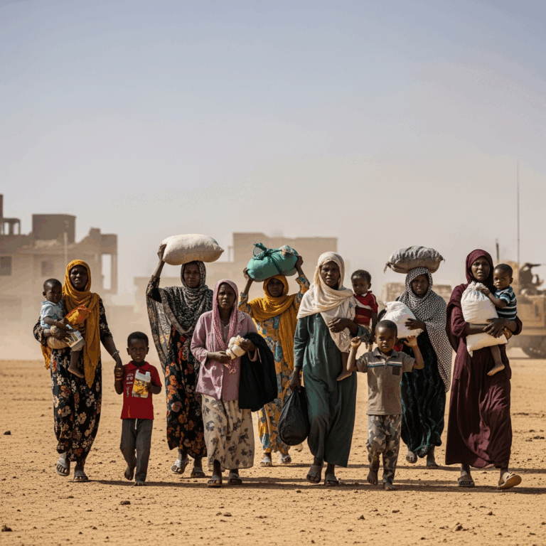 Illustration for: Sudan Conflict Escalation and Humanitarian Crisis