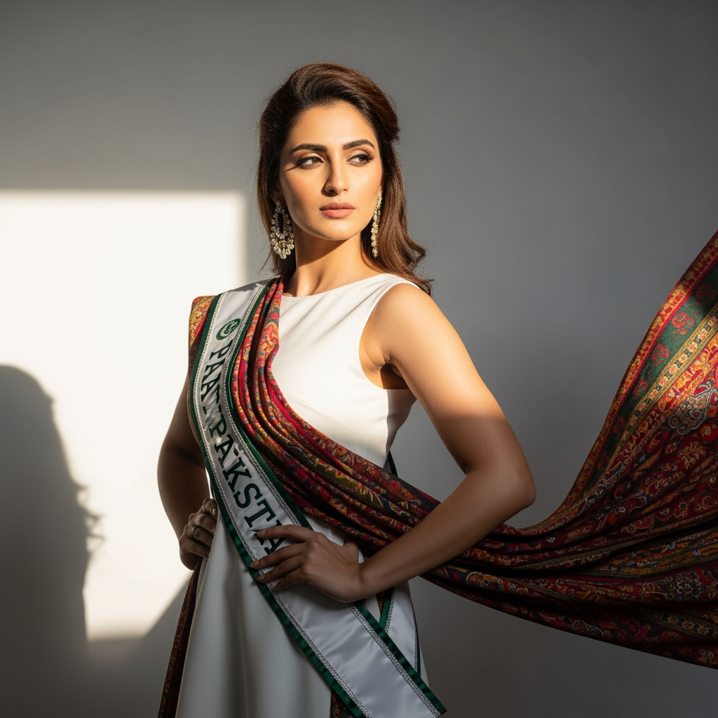 Illustration for: Roma Riaz Challenges Beauty Norms as Miss Universe Pakistan