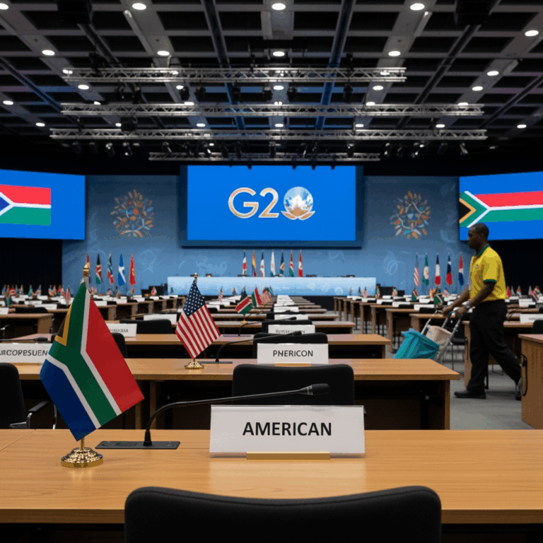 Illustration for: US Boycotts G20 Summit in South Africa