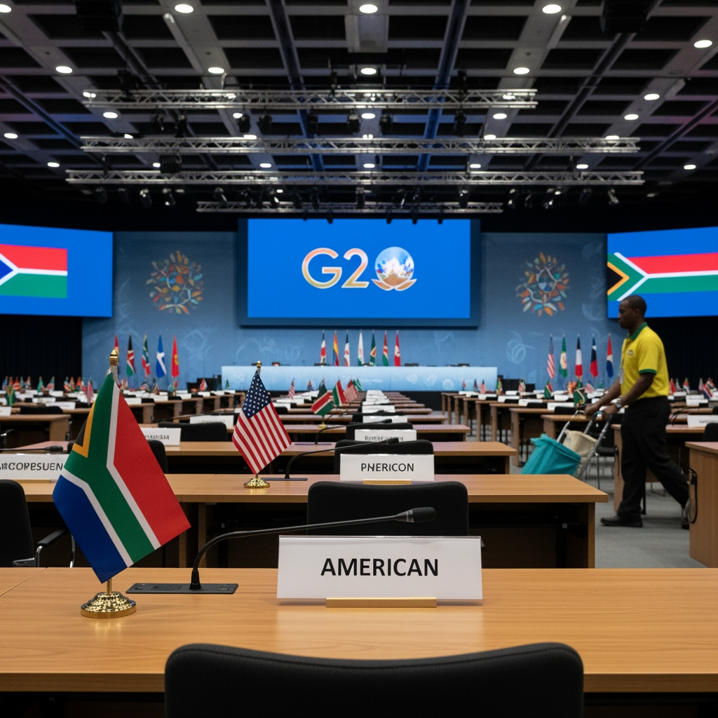 Illustration for: US Boycotts G20 Summit in South Africa