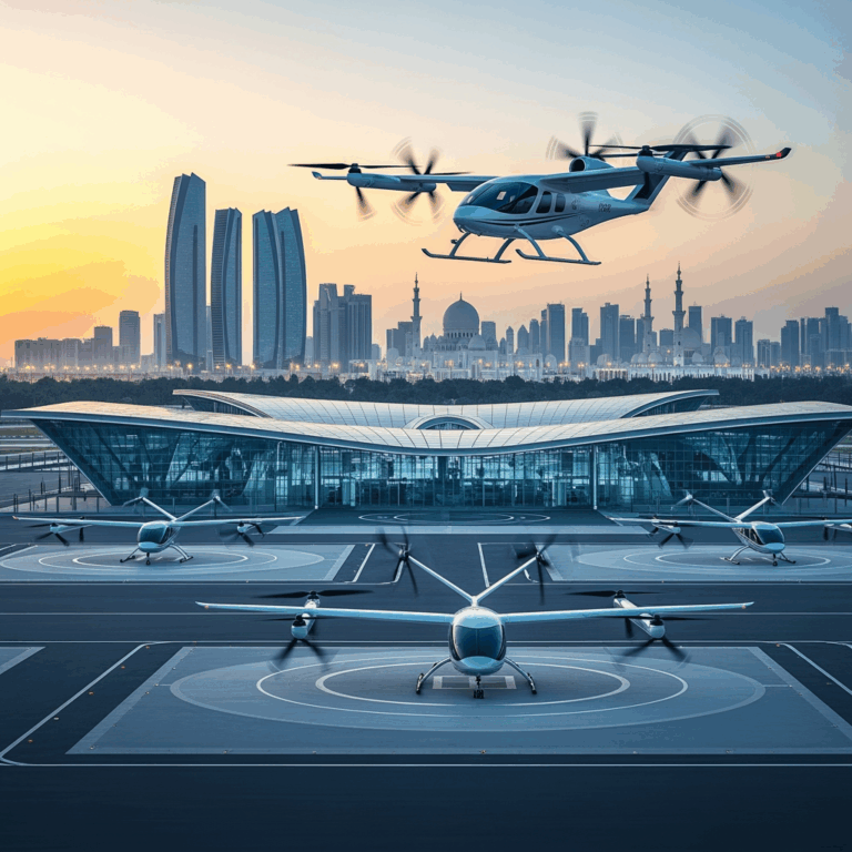 Illustration for: Abu Dhabi Airports to Build 10+ Vertiports