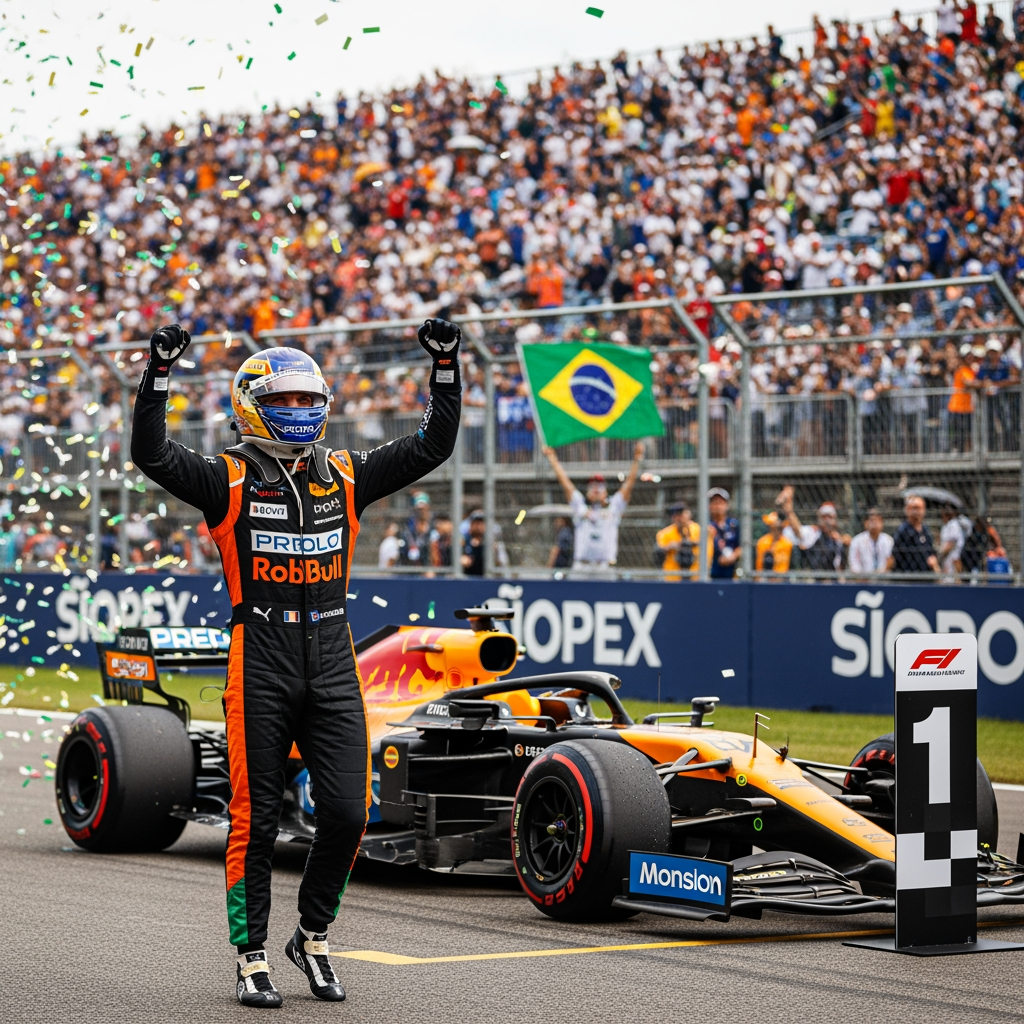 Illustration for: Norris Extends F1 Lead with Sao Paulo Victory