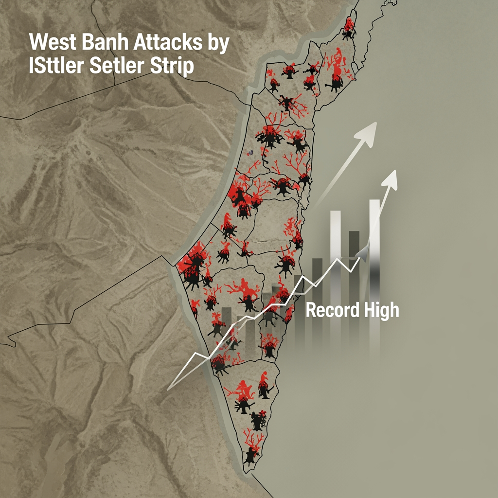 Illustration for: Record High Attacks by Israeli Settlers in October