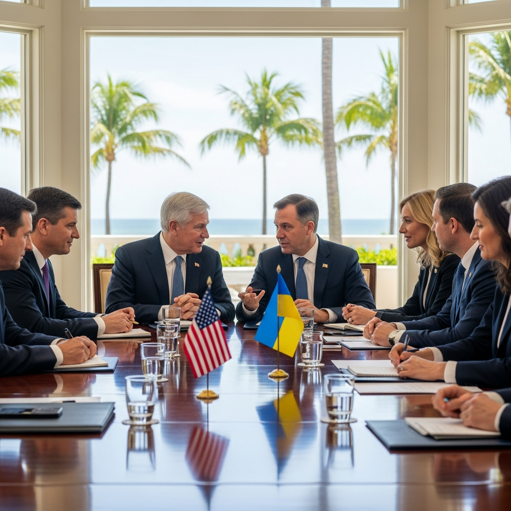 Illustration for: US-Ukrainian Talks in Florida Deemed Fruitful