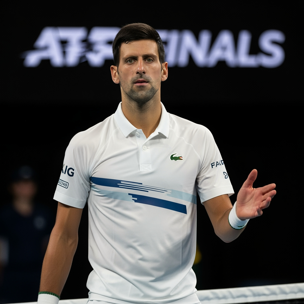 Illustration for: Djokovic Withdraws from ATP Finals Due to Injury